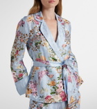Camilla Tiled In Time belted floral jacket