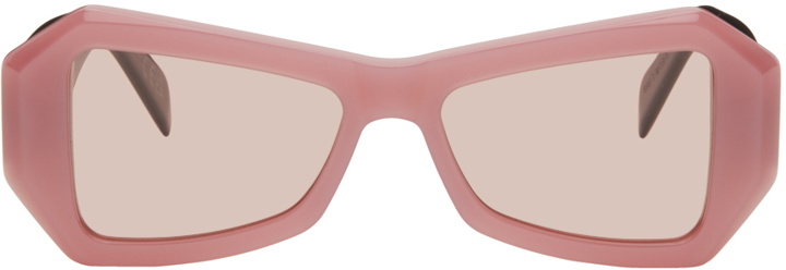 Photo: RETROSUPERFUTURE Pink & Burgundy Tempio Sunglasses