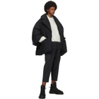 Fumito Ganryu Black Down Lapelled Coat