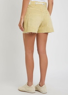 Free People Moxie Drawstring Denim Shorts Yellow