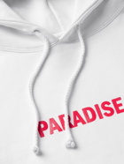 PARADISE - Printed Fleece-Back Cotton-Blend Jersey Hoodie - White