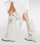 Givenchy Shark Lock Cowboy leather knee-high boots