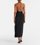 The Attico Crêpe and tulle midi dress