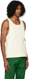 Rhude Off-White Embroidered Tank Top