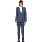 Boss Blue Check Stretch Tailoring Suit