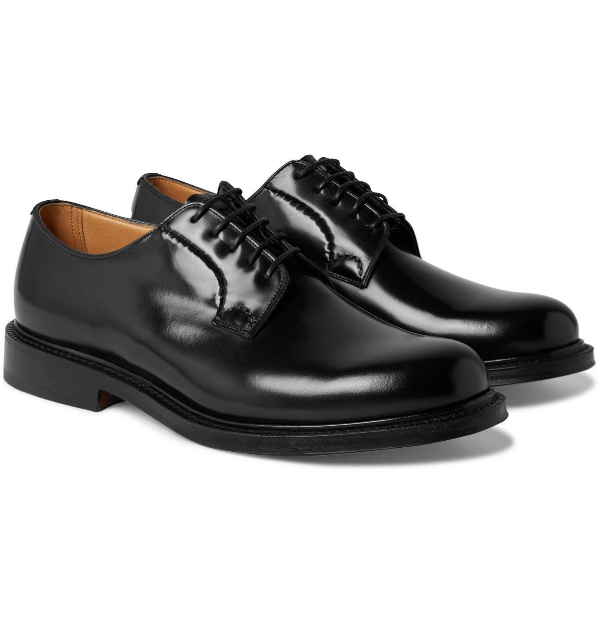 Photo: Church's - Shannon Polished-Leather Derby Shoes - Black