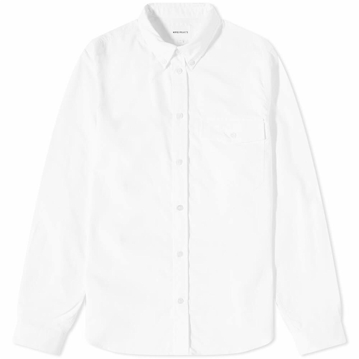 Photo: Norse Projects Men's Silas Cordura Tab Series Button Down Shirt in White