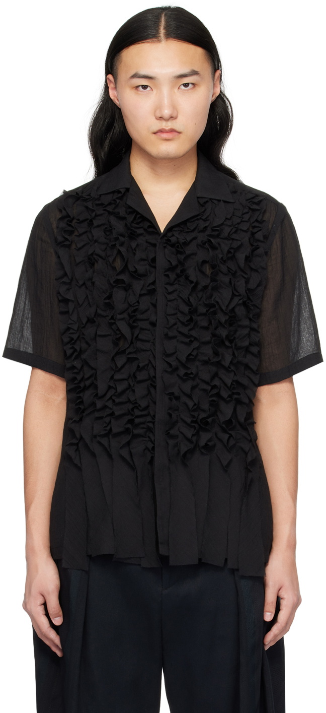 TAAKK Black Ruffled Shirt