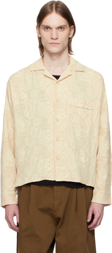 Photo: CMMN SWDN Beige Akito Embroidered Shirt