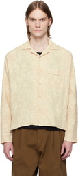 CMMN SWDN Beige Akito Embroidered Shirt