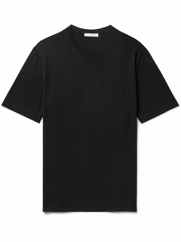 Photo: The Row - Dominic Merino Wool T-Shirt - Black