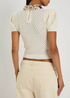 Alice + Olivia Chase Puff Sleeve Sweater Ivory