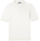 Frescobol Carioca - Striped Merino Wool Polo Shirt - Neutrals