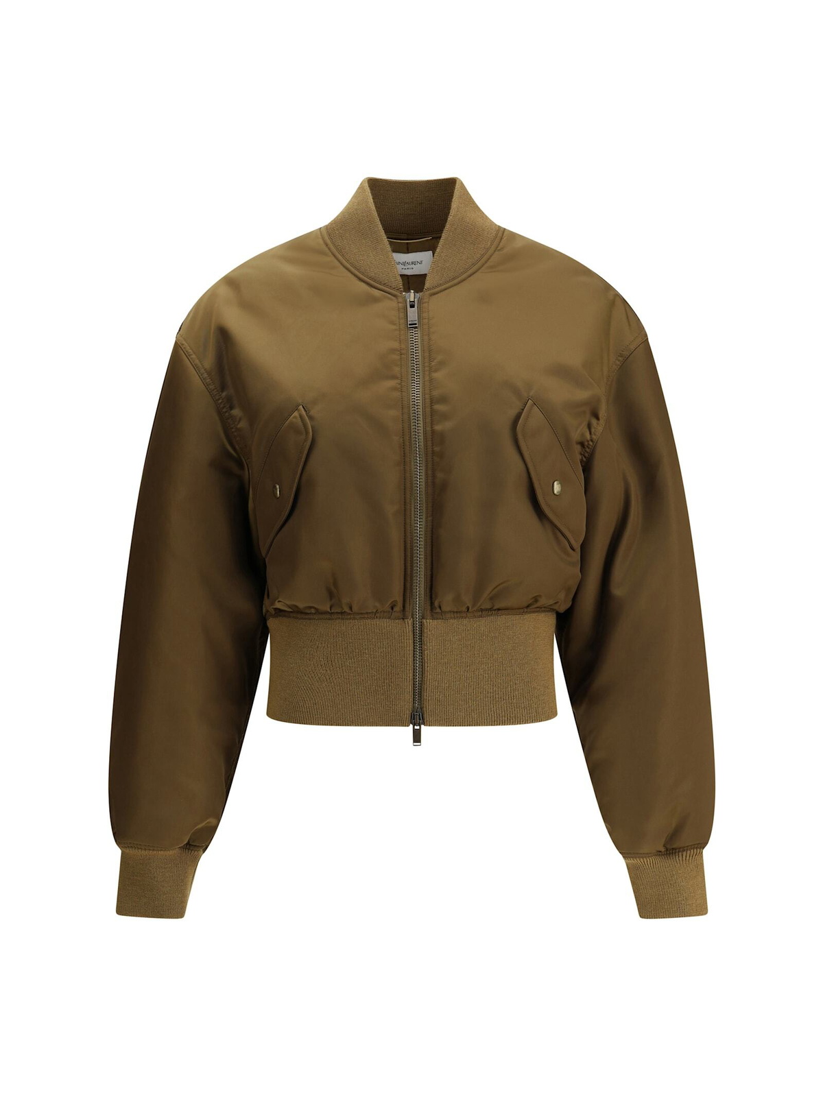 Saint Laurent Glossy Nylon Bomber Jacket