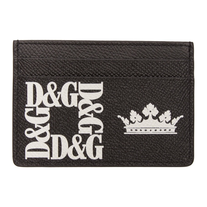 Photo: Dolce and Gabbana Black DG Crown Card Holder