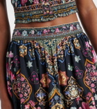 Camilla Crystal-embellished poplin maxi skirt