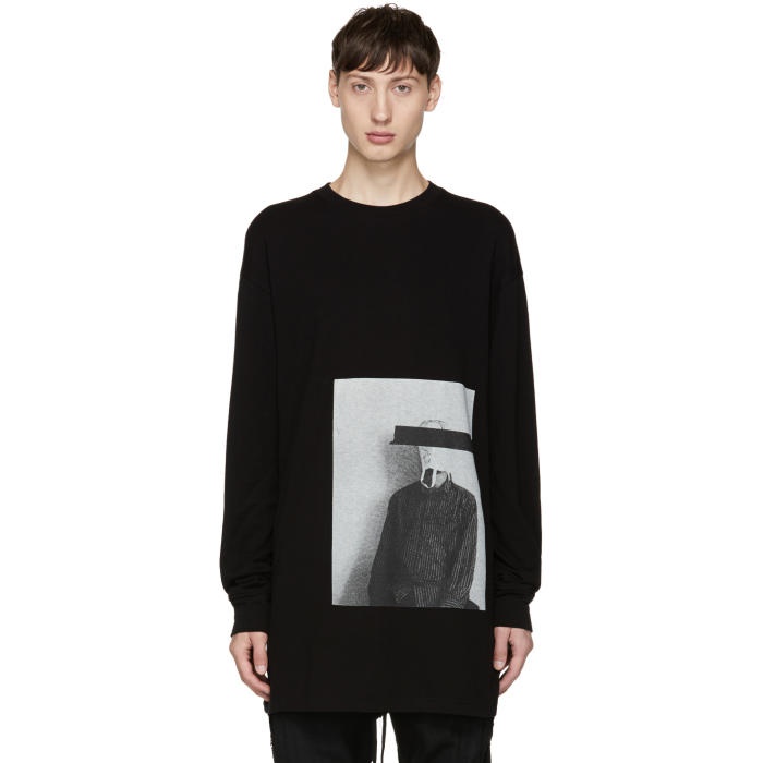 Photo: Song for the Mute Black Long Sleeve Bag Head T-Shirt 