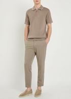 Raith Henry Knit Polo Shirt Taupe