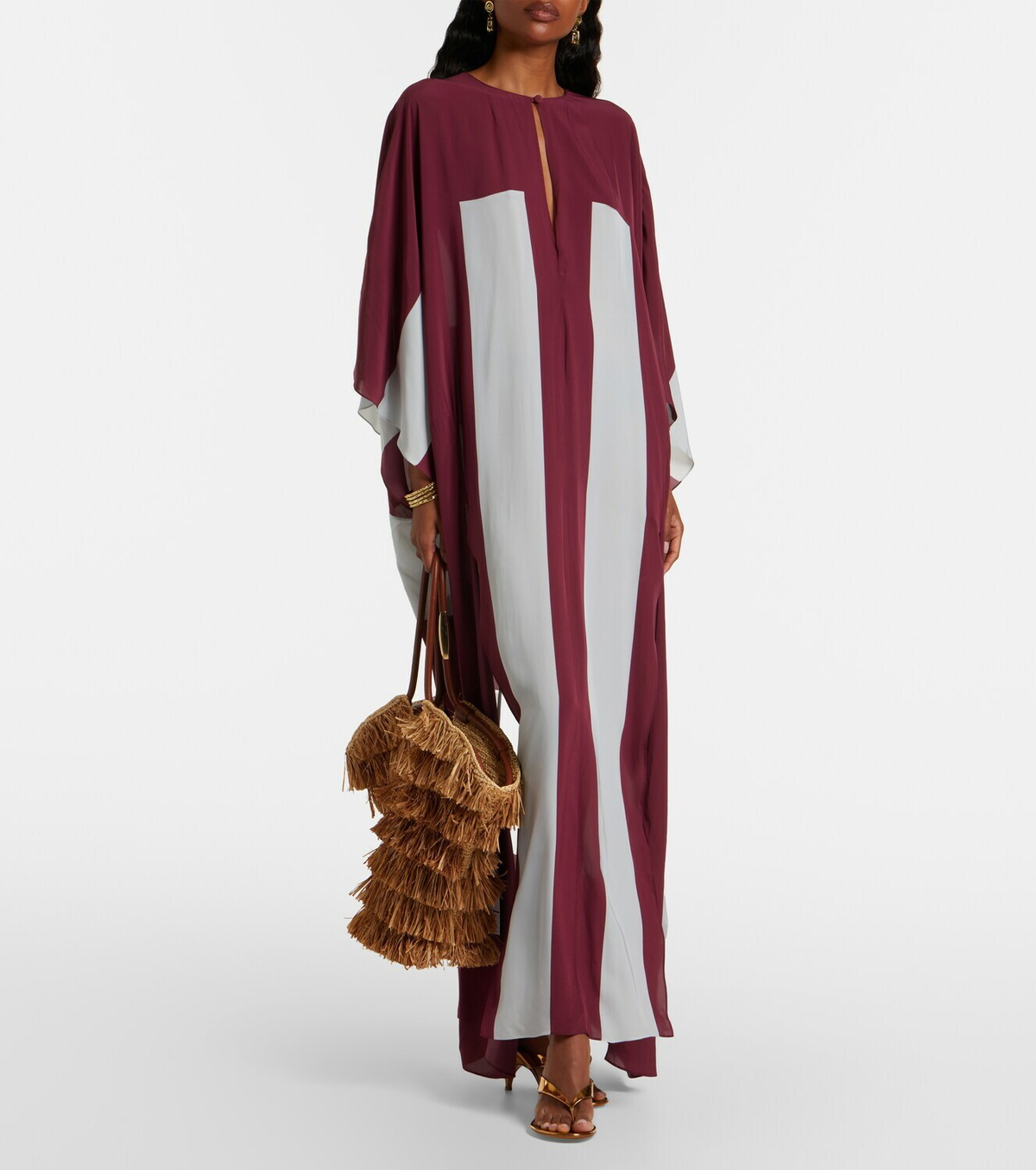 Adriana Degreas Bold Stripes kaftan