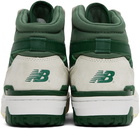 New Balance Off-White & Green 650 Sneakers