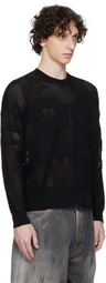 AMIRI Black '22' Crew Sweater