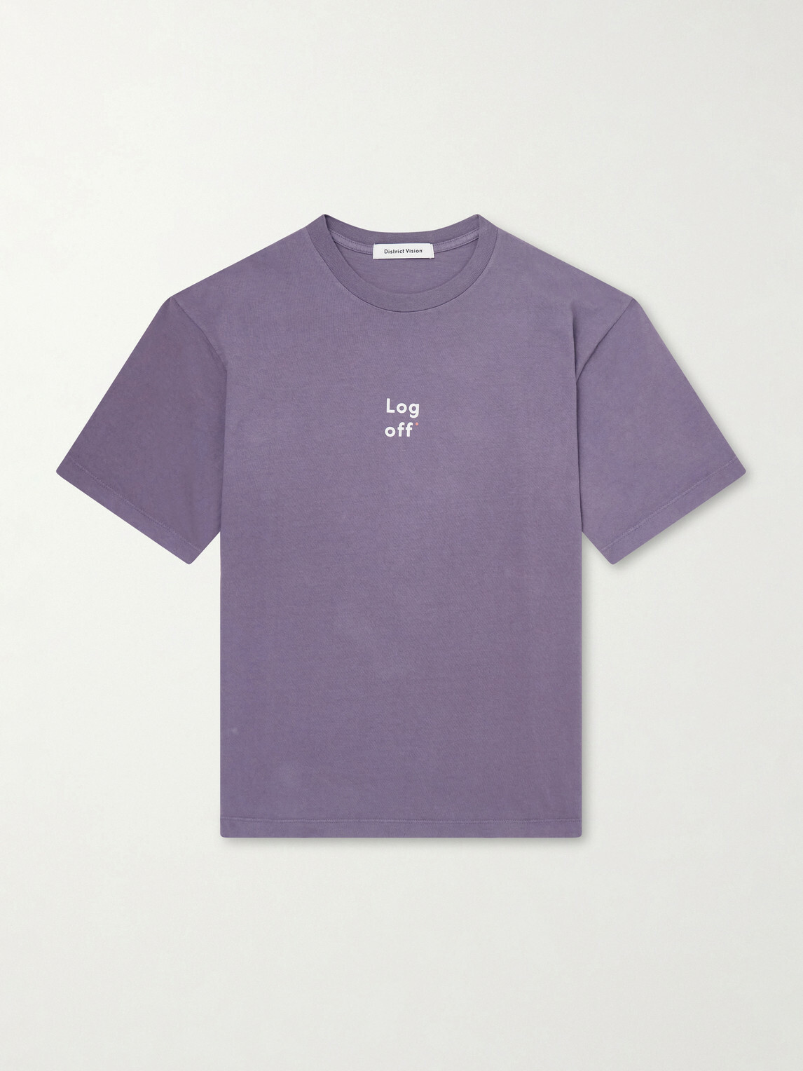DISTRICT VISION - Printed Cotton T-shirt - Purple