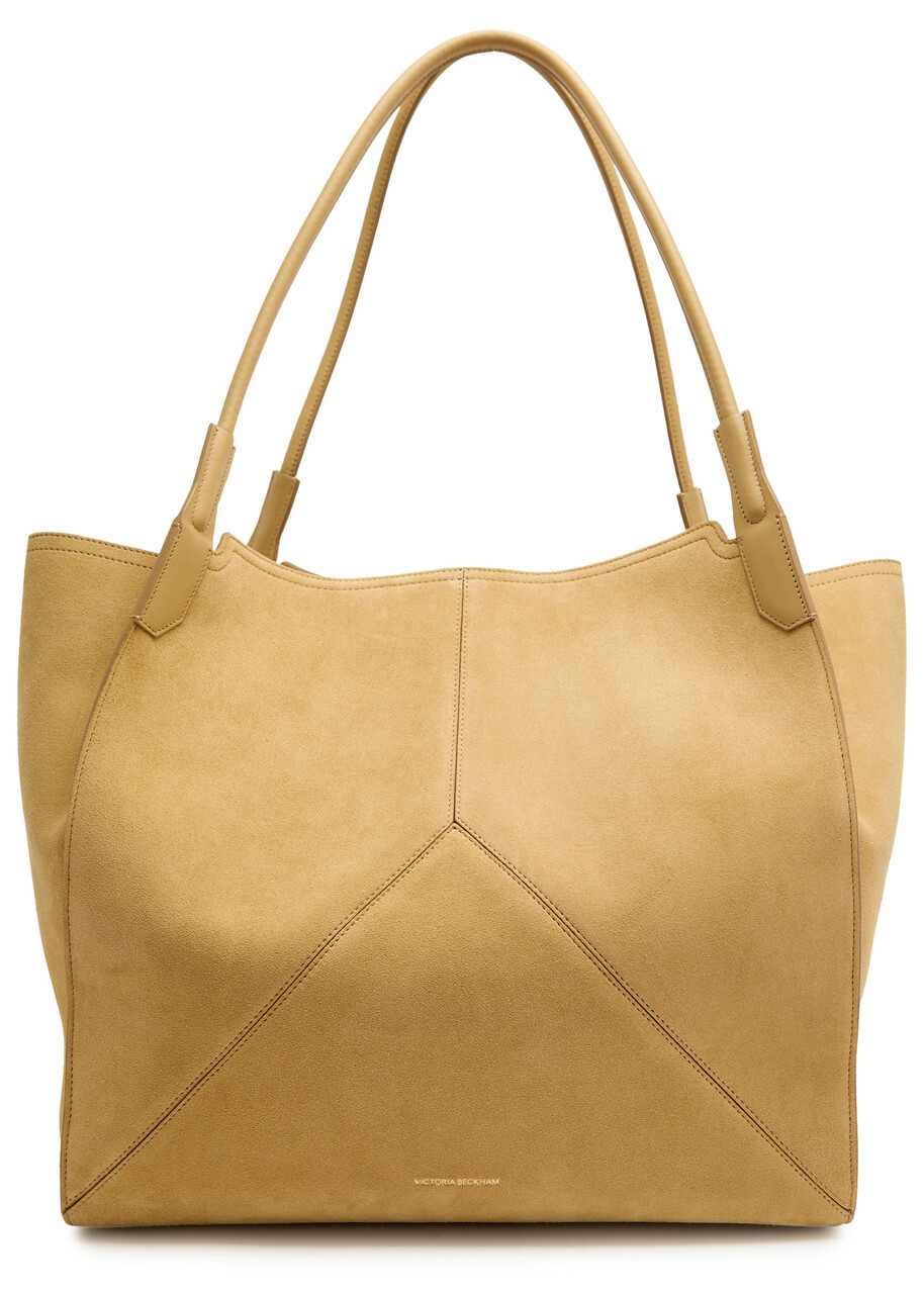 Victoria Beckham Victoria Panelled Suede Tote - Sand - One Size