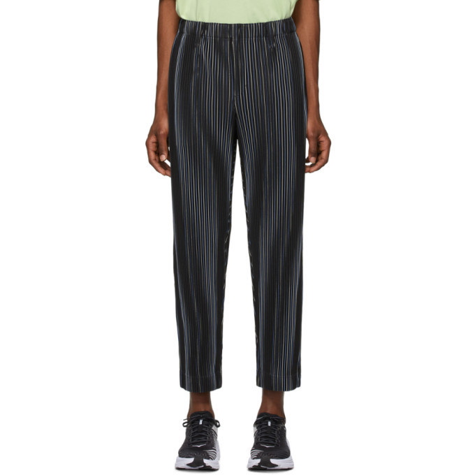 Photo: Homme Plisse Issey Miyake Navy Tailored Trousers