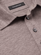 Zegna - Linen Polo Shirt - Gray
