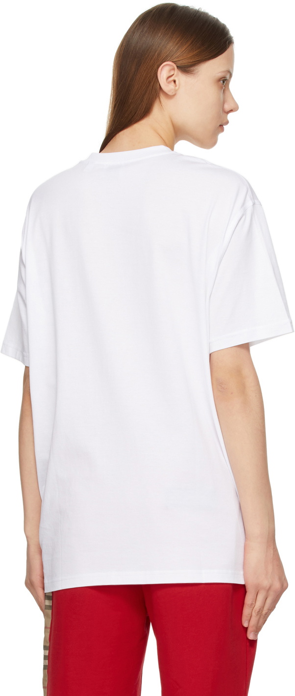 Burberry White Monogram Emerson T-Shirt