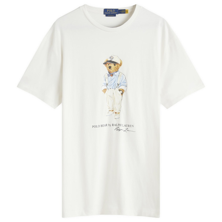 Photo: Polo Ralph Lauren Men's Hemingway Bear T-Shirt in Deckwash White