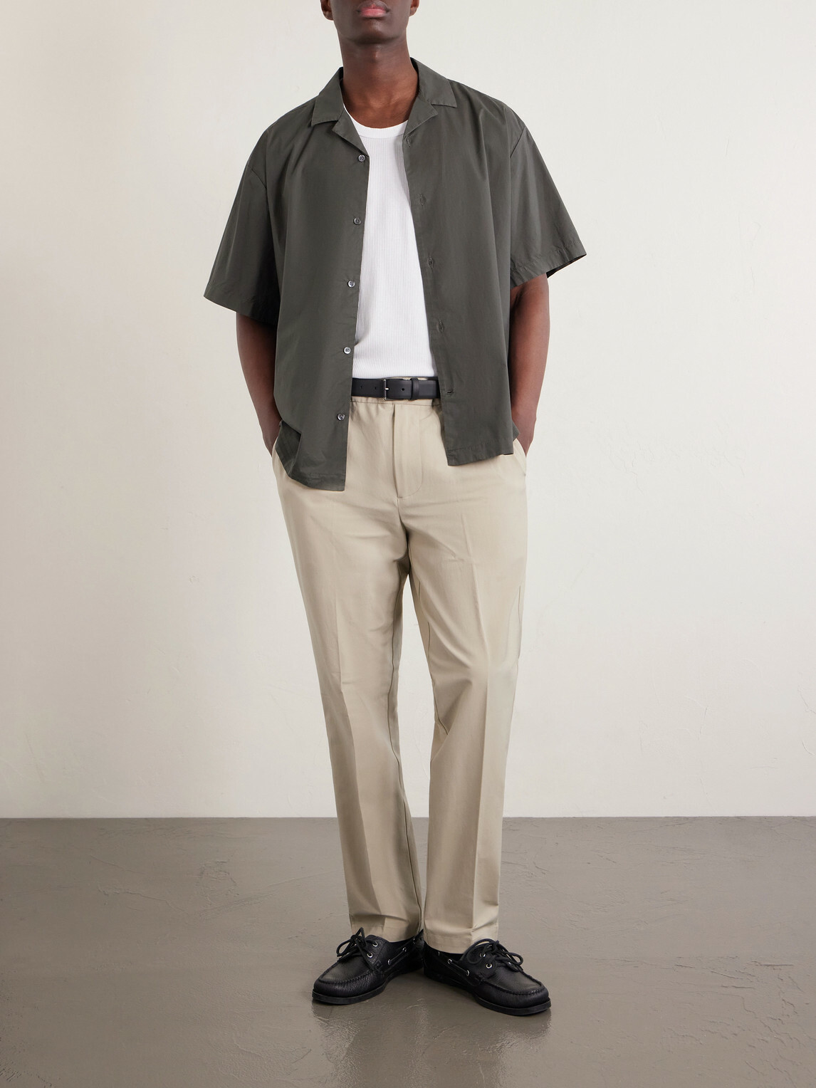 James Perse - Golf Slim-Fit Stretch Cotton-Blend Trousers - Neutrals