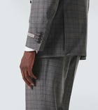 Canali Prince of Wales checked wool suit