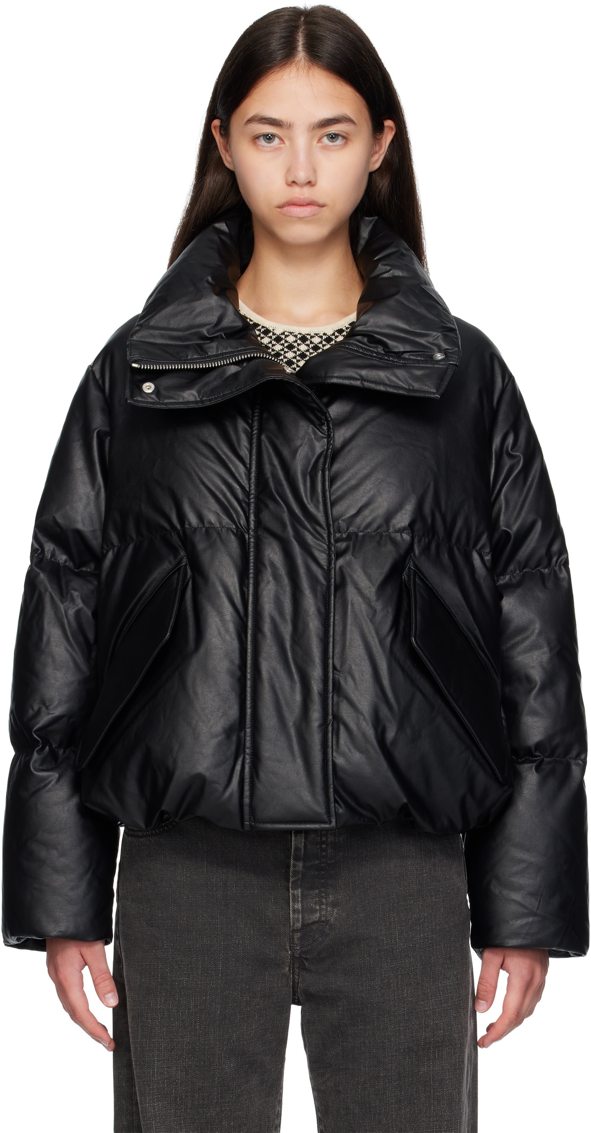 ブルゾン Mm6 By Maison Margiela Scarf Down Jacket Mm6 Maison Margiela Scarf Down Jacket Puffer Jackets Black