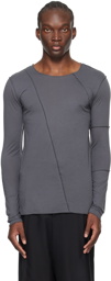 Dries Van Noten Gray Paneled T-Shirt