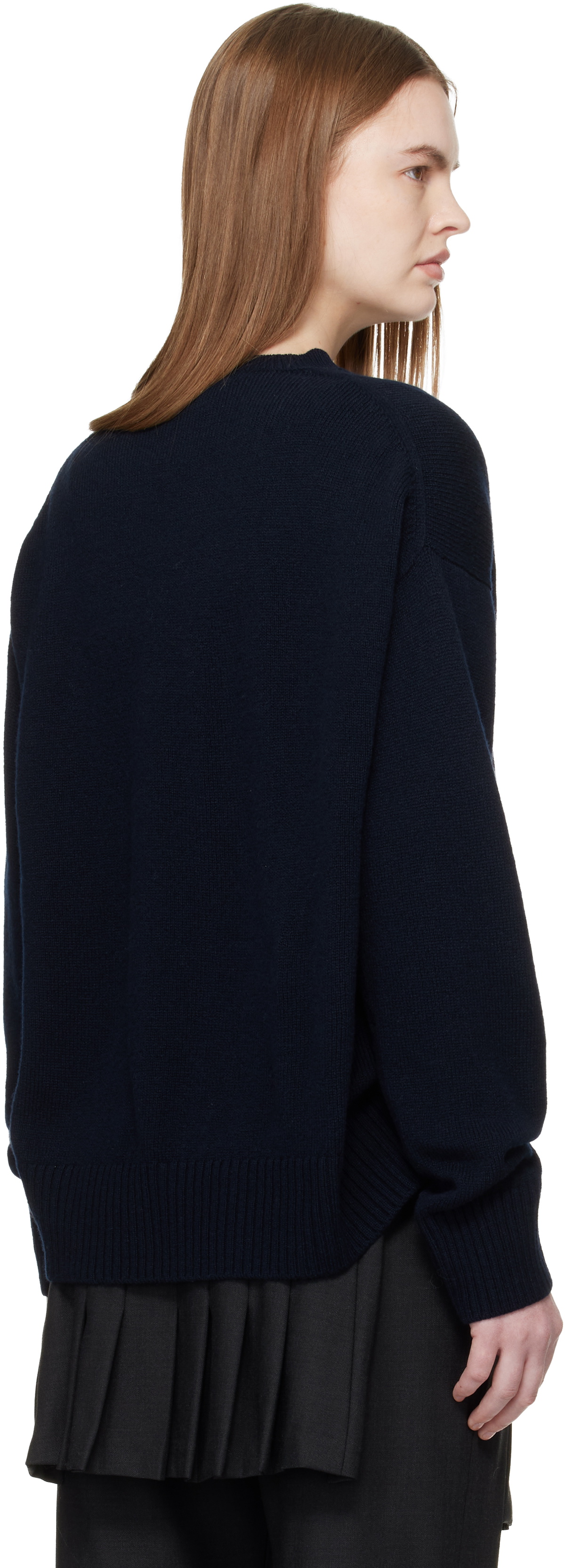 &Daughter Navy Innes Slouch Sweater