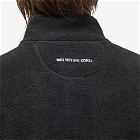 MKI Men's Polar Fleece Track Jacket in Black/Black