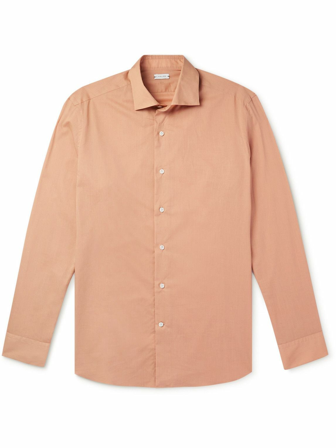 Caruso - Cotton-Poplin Shirt - Orange