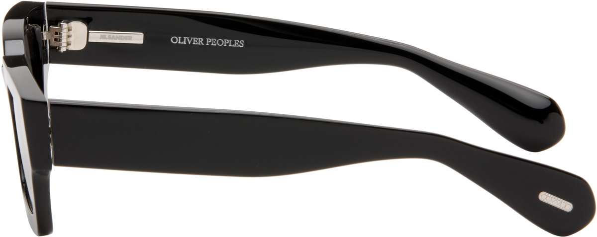 Jil Sander Black Oliver Peoples Rectangular 'Edition 6' Sunglasses