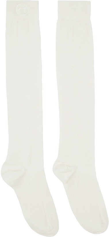 Photo: AMBUSH White Overknee Socks