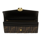 Fendi Black and Brown Forever Fendi Continental Wallet