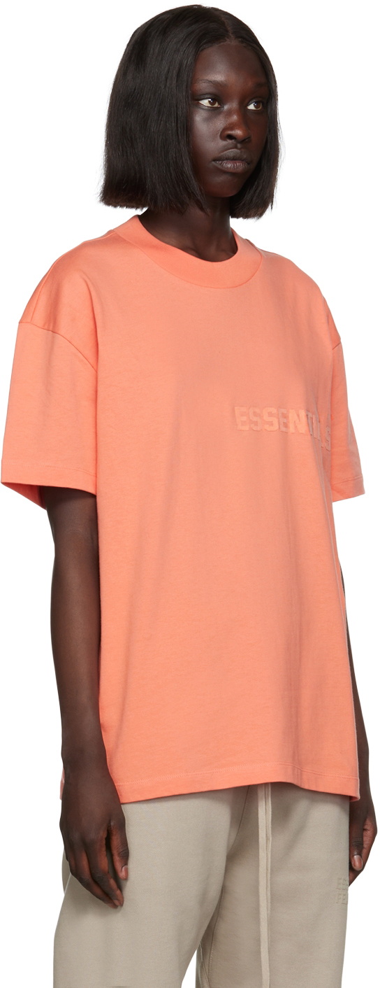 Fear of God ESSENTIALS Pink Cotton T-Shirt
