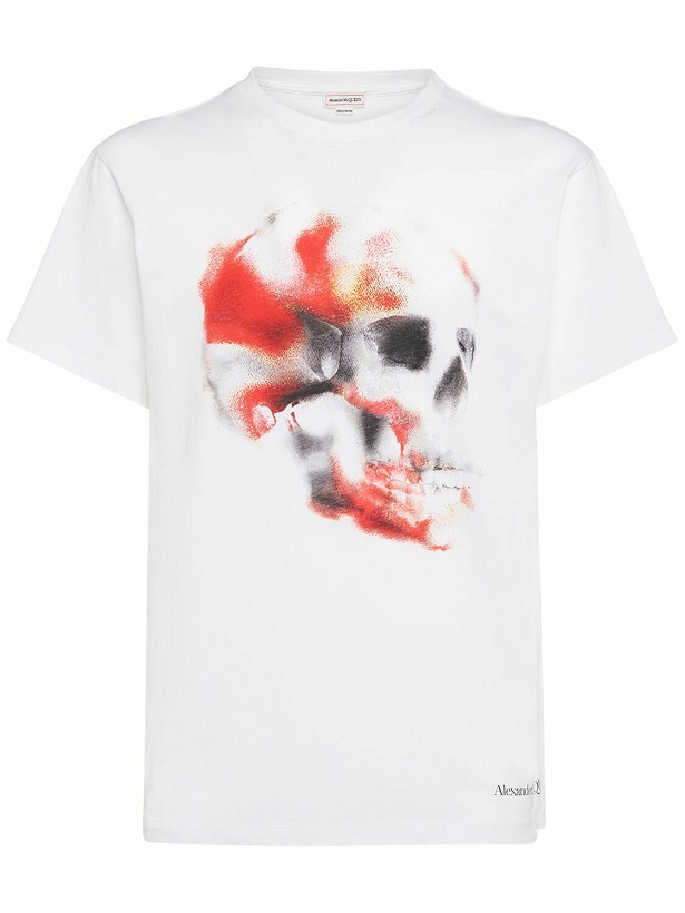 Photo: ALEXANDER MCQUEEN - Obscured Skull Cotton T-shirt