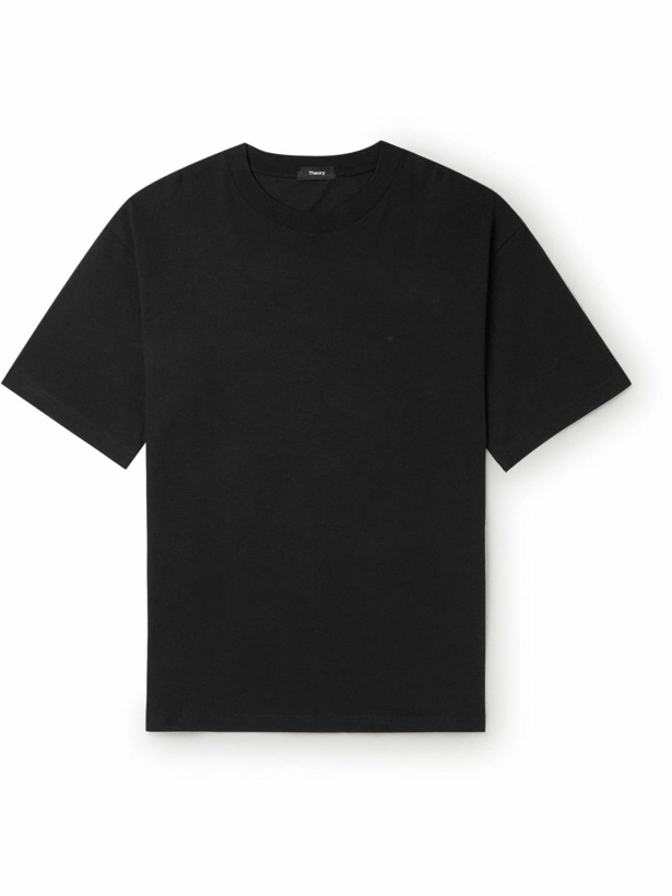 Photo: Theory - Kyrie Cotton-Jersey T-Shirt - Black