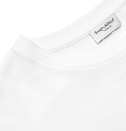 Saint Laurent - Slim-Fit Printed Cotton-Jersey T-Shirt - White