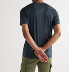 Handvaerk - Striped Pima Cotton-Jersey T-Shirt - Blue
