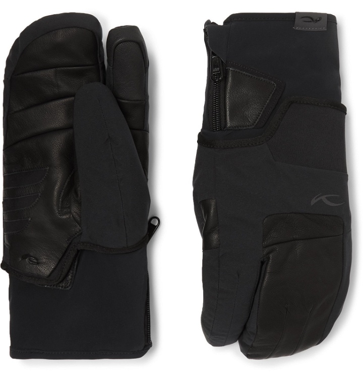 Photo: Kjus - 7SPHERE II 2-in-1 Leather and Stretch Ski Mittens - Black