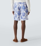Etro Printed linen Bermuda shorts