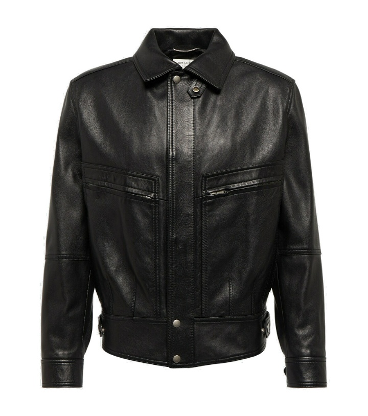 Photo: Saint Laurent - Paneled leather jacket