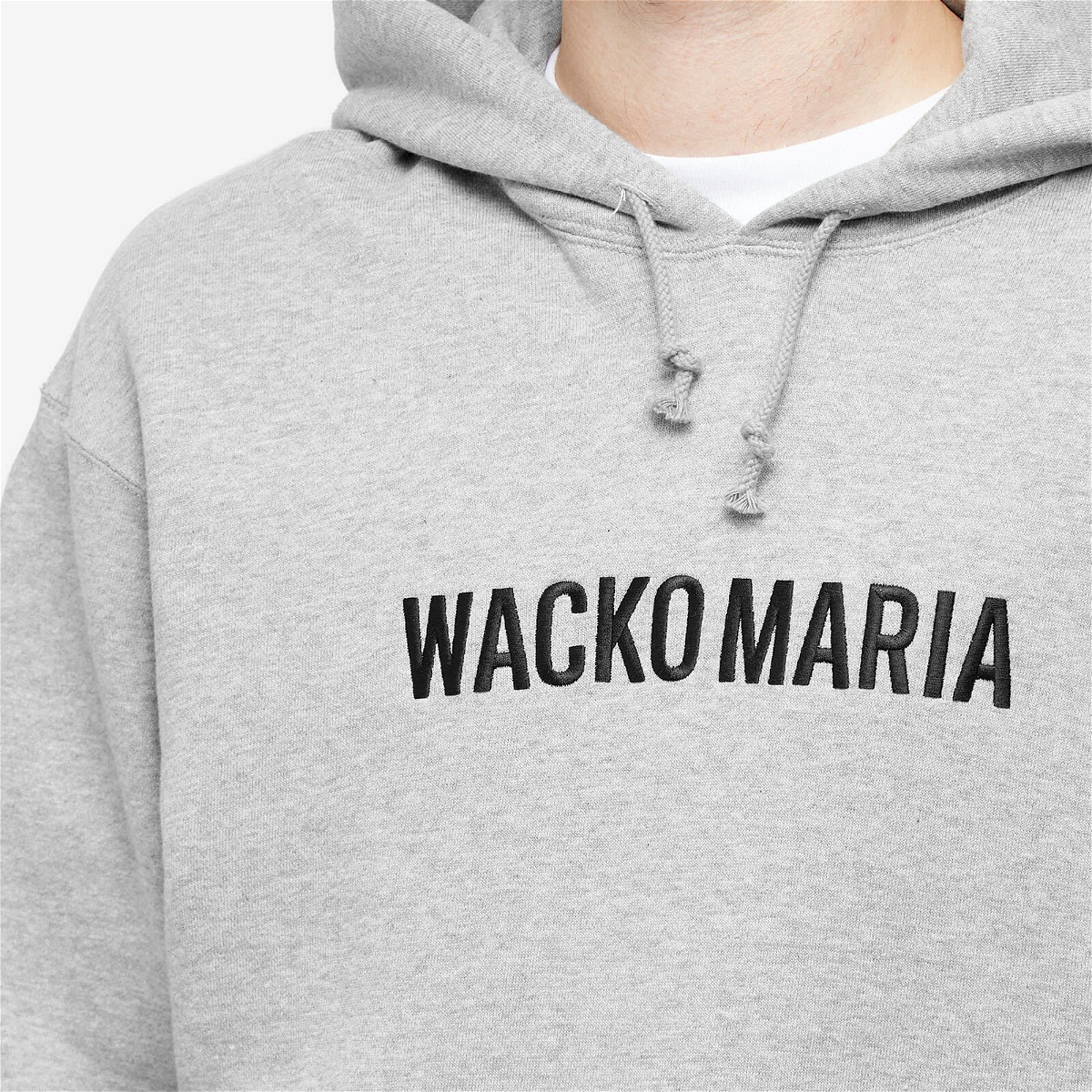 Wacko Maria Men's Middleweight Logo Hoodie in Grey Wacko Maria